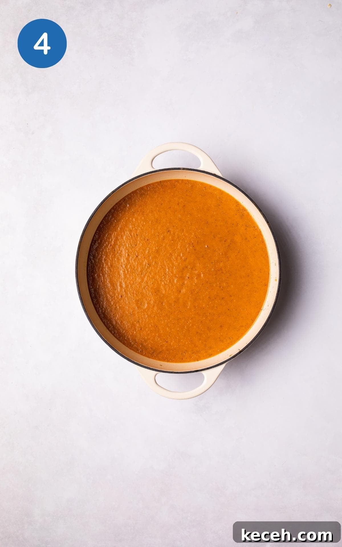 Creamy Roasted Tomato Soup Recipe with Garlic and Basil 7 Blended ingredients for Roasted Tomato Soup.