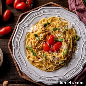 20-Minute Spaghetti Aglio e Olio with Blistered Cherry Tomatoes 14 Spring Spaghetti Aglio Olio e Peperoncino with Blistered Tomatoes