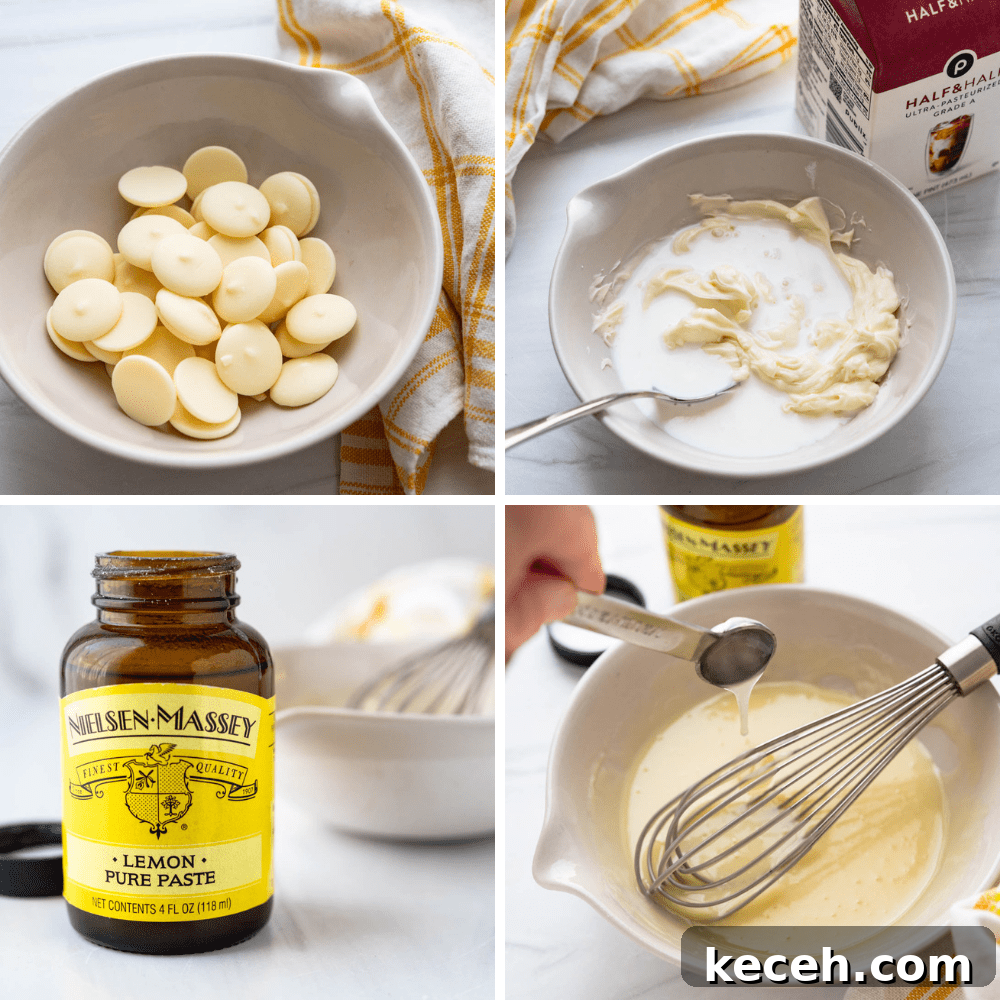 Lemon Poppy Seed Heart-Shaped Sandwich Cookies 9 how to make lemon ganache.