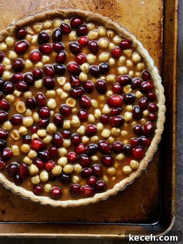 Cranberry Caramel Hazelnut Tart Recipe 4 Cranberry, Caramel and Hazelnut Tart | completelydelicious.com