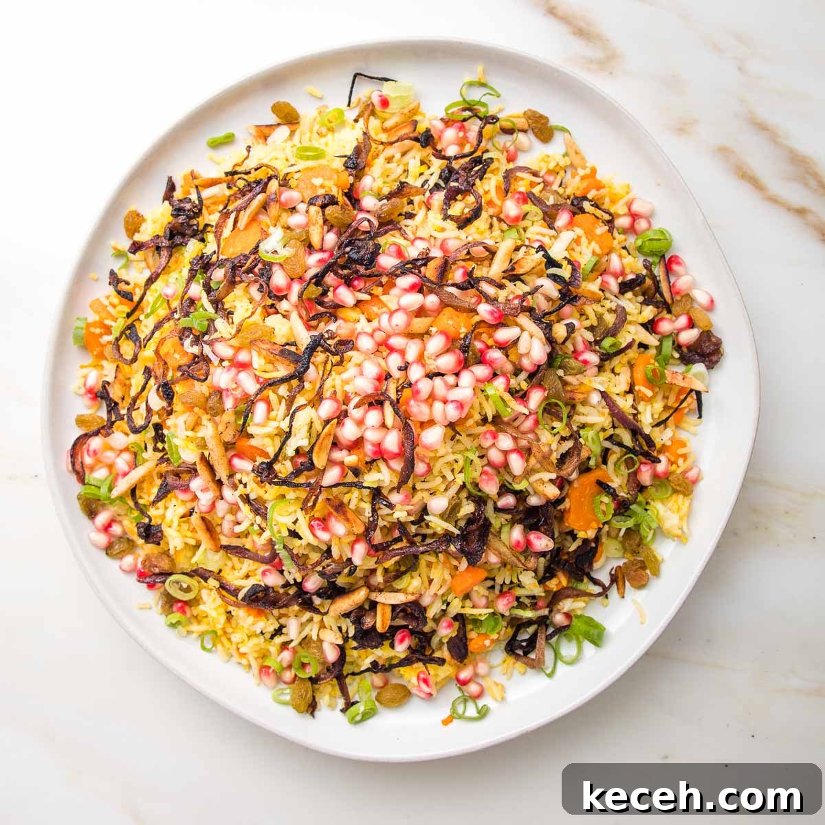 Rosh Hashanah 2026: Festive Recipes and Complete Menu Planner 15 Jeweled rice with colorful pomegranate and nuts.