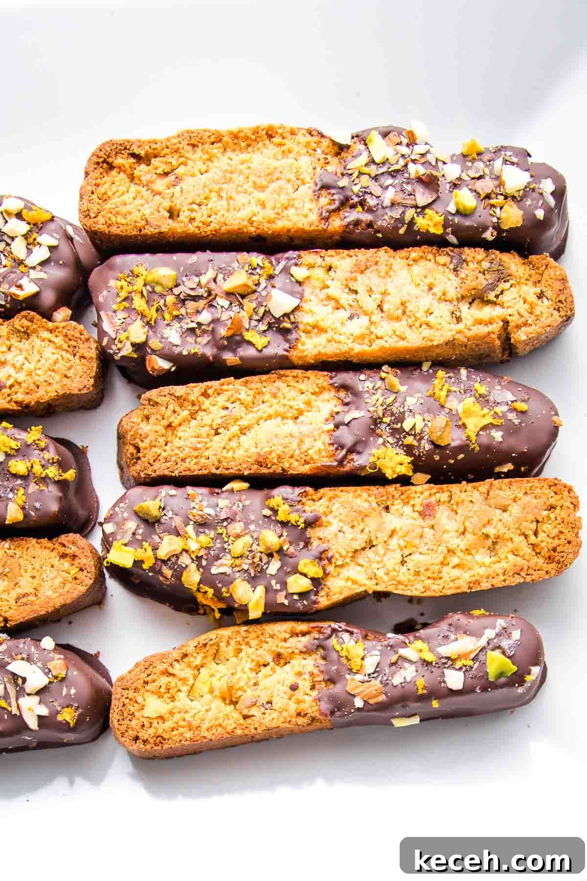 Rosh Hashanah 2026: Festive Recipes and Complete Menu Planner 38 Biscotti half-dipped in dark chocolate.
