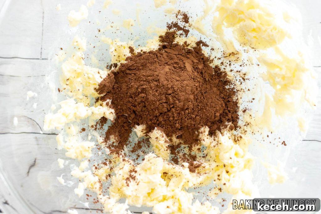 Rich Chocolate Frosting Recipe for Small Batches 4 cocoa powder added to creamed butter