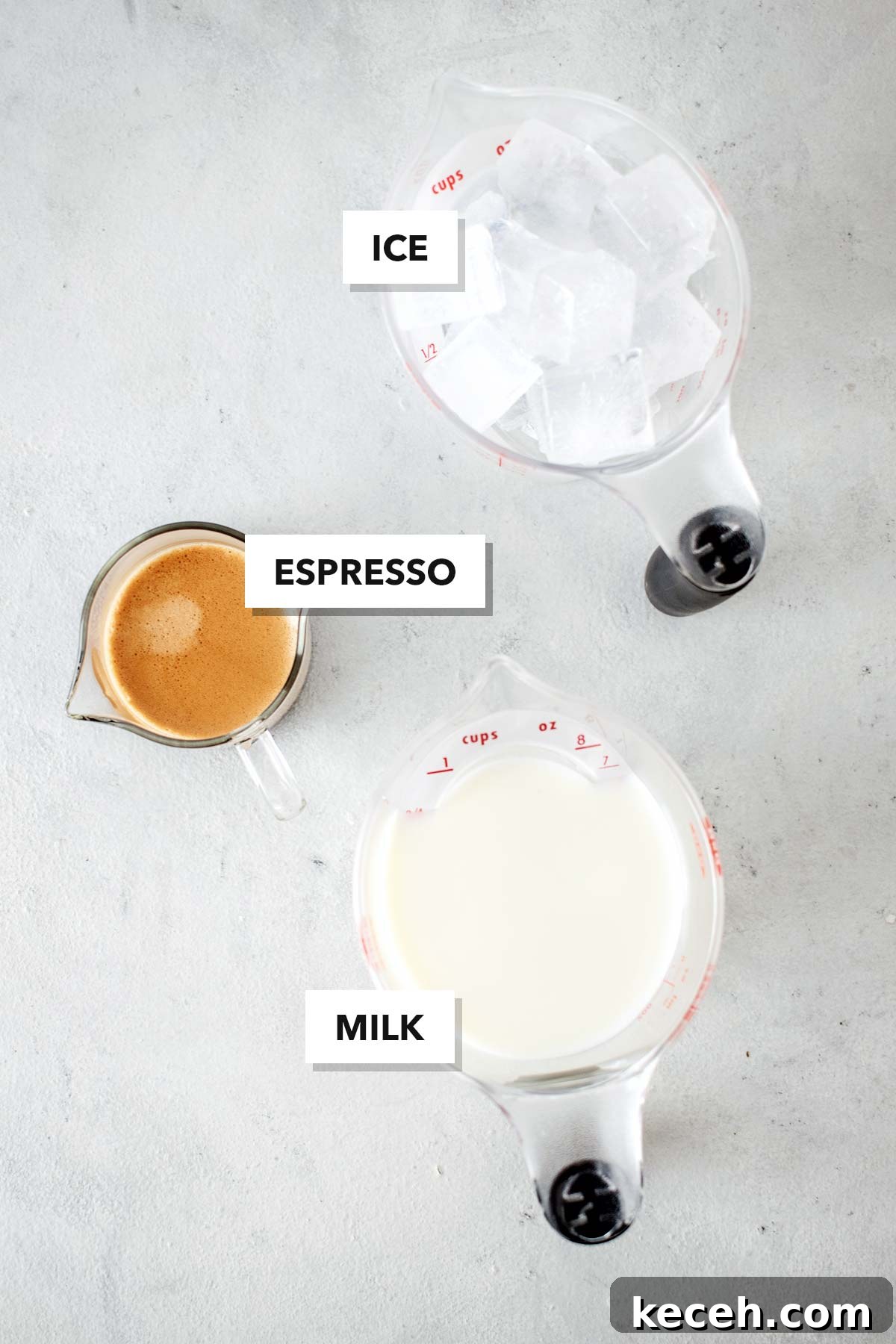 How to Order and Customize a Starbucks Iced Latte Like a Pro 4 Ingredients to make an iced latte.