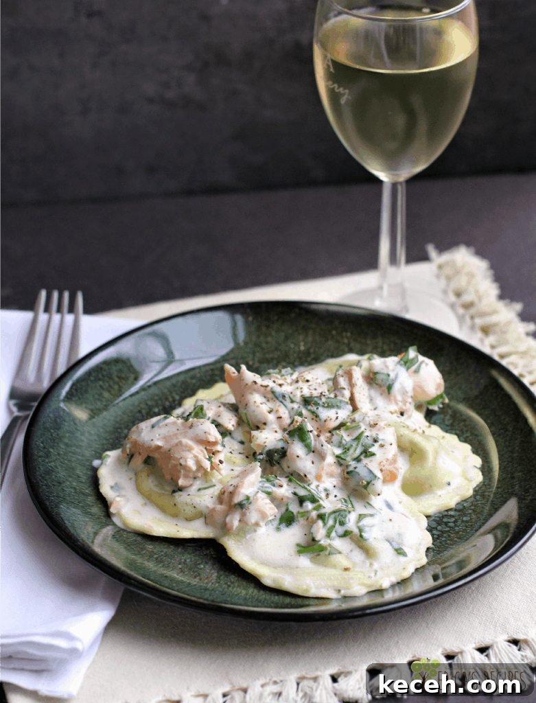 Creamy Salmon and Spinach Ravioli with Boursin Sauce for Weeknights 3 Weeknight Ravioli with Spinach, Salmon, and Boursin Cheese Sauce