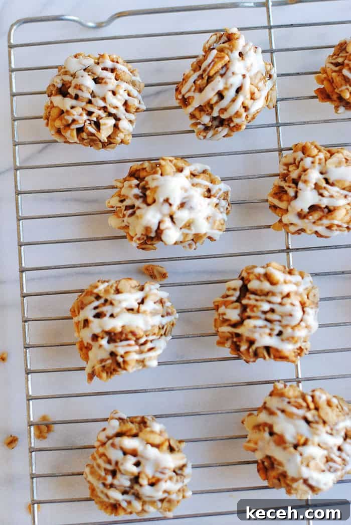 No Bake Apple Peanut Butter Cookies | Eat Yourself Skinny
