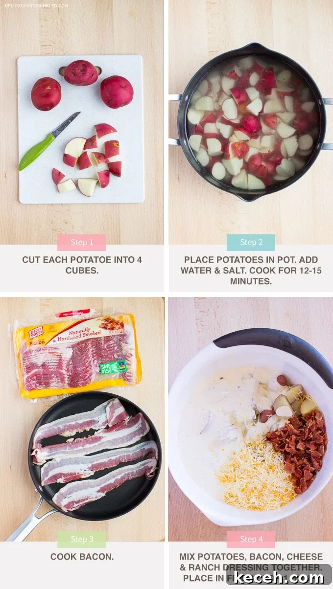 Creamy Bacon Ranch Potato Salad Recipe with Crispy Bacon Bits 7 img 7764 6