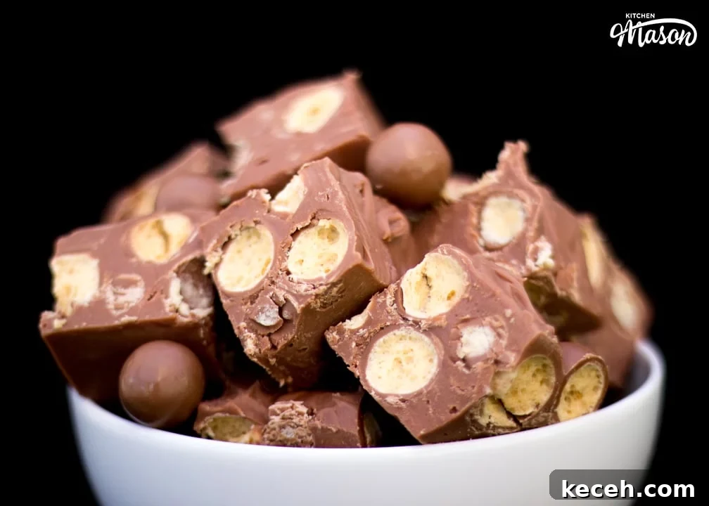 Microwave Maltesers Fudge Recipe — Quick No-Bake Treat 8 Maltesers Microwave Fudge in a bowl