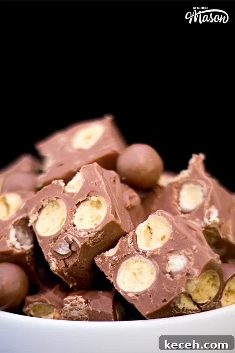 Microwave Maltesers Fudge Recipe — Quick No-Bake Treat 2 Maltesers Microwave Fudge in a bowl