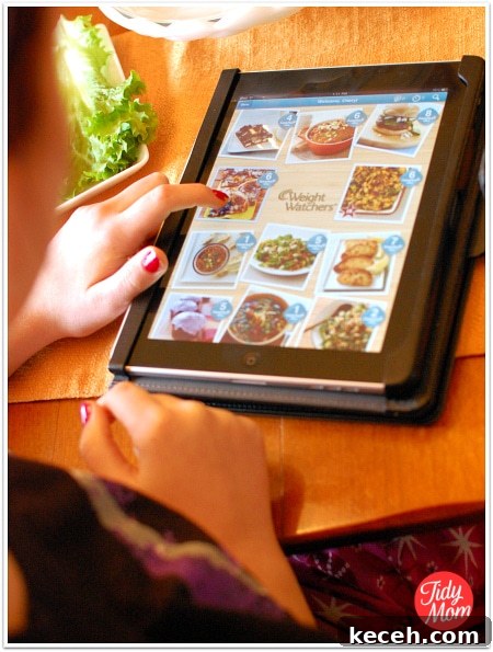 iPad with Weight Watchers Kitchen Companion app iPad with Weight Watchers Kitchen Companion app