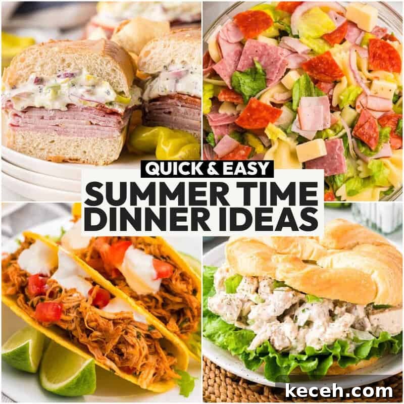 Fresh Summer Dinner Ideas: Light, Flavorful Recipes for Warm Nights 2 Summer Dinner Ideas collage.