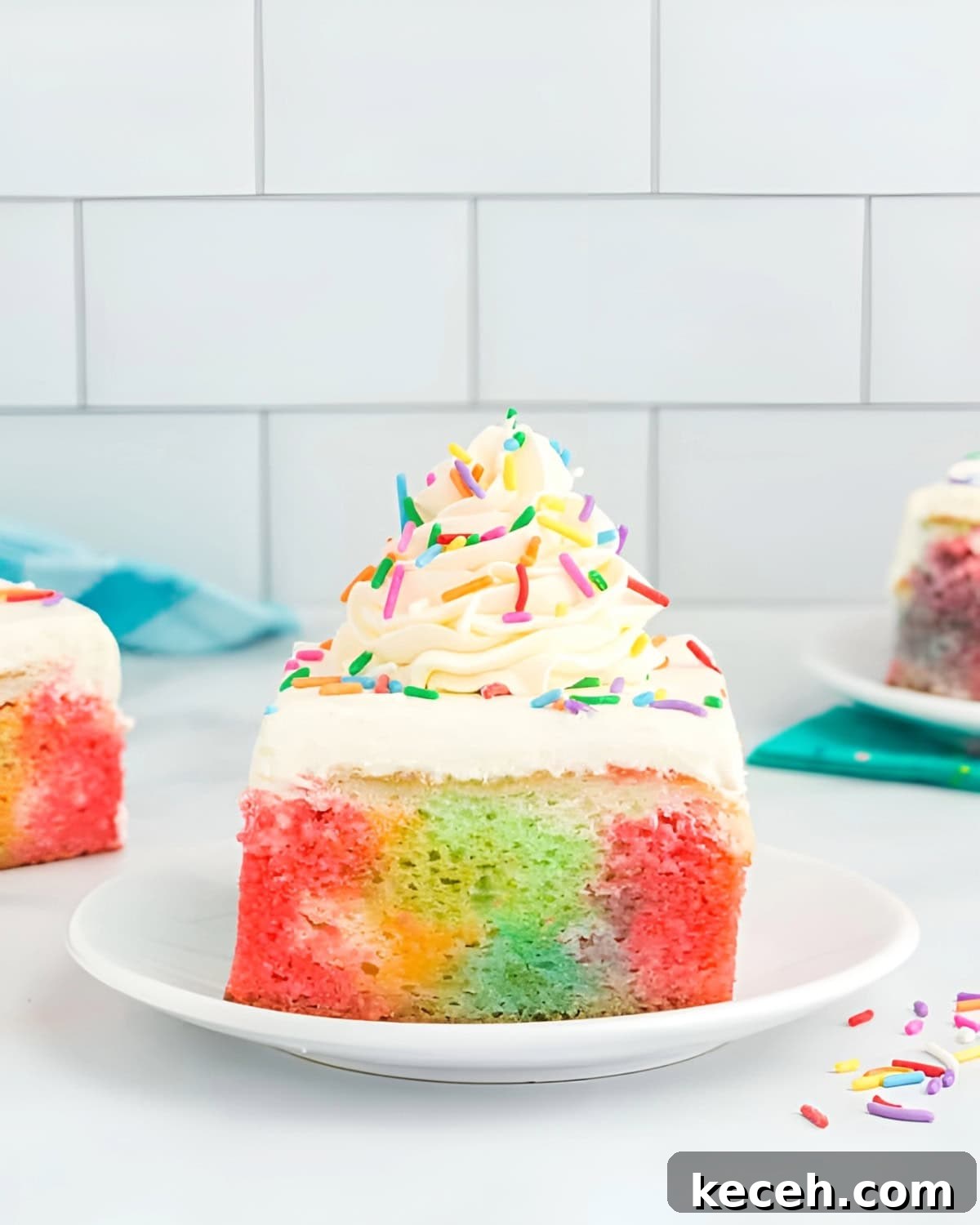Rainbow Poke Cake