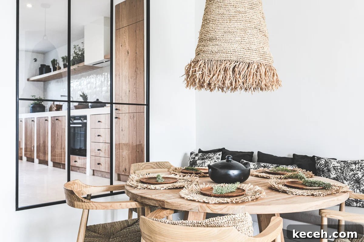 31 Mid-Century Dining Room Ideas to Redefine Your Space 2 Add Natural Elements mid century modern dining room