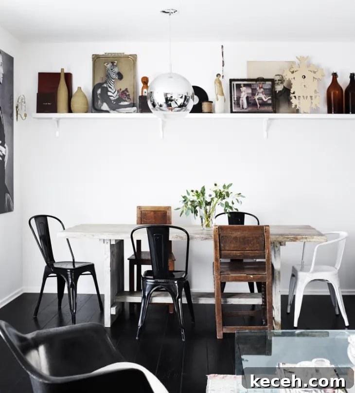 31 Mid-Century Dining Room Ideas to Redefine Your Space 22 Level It Up With a Ledge mid century modern dining room