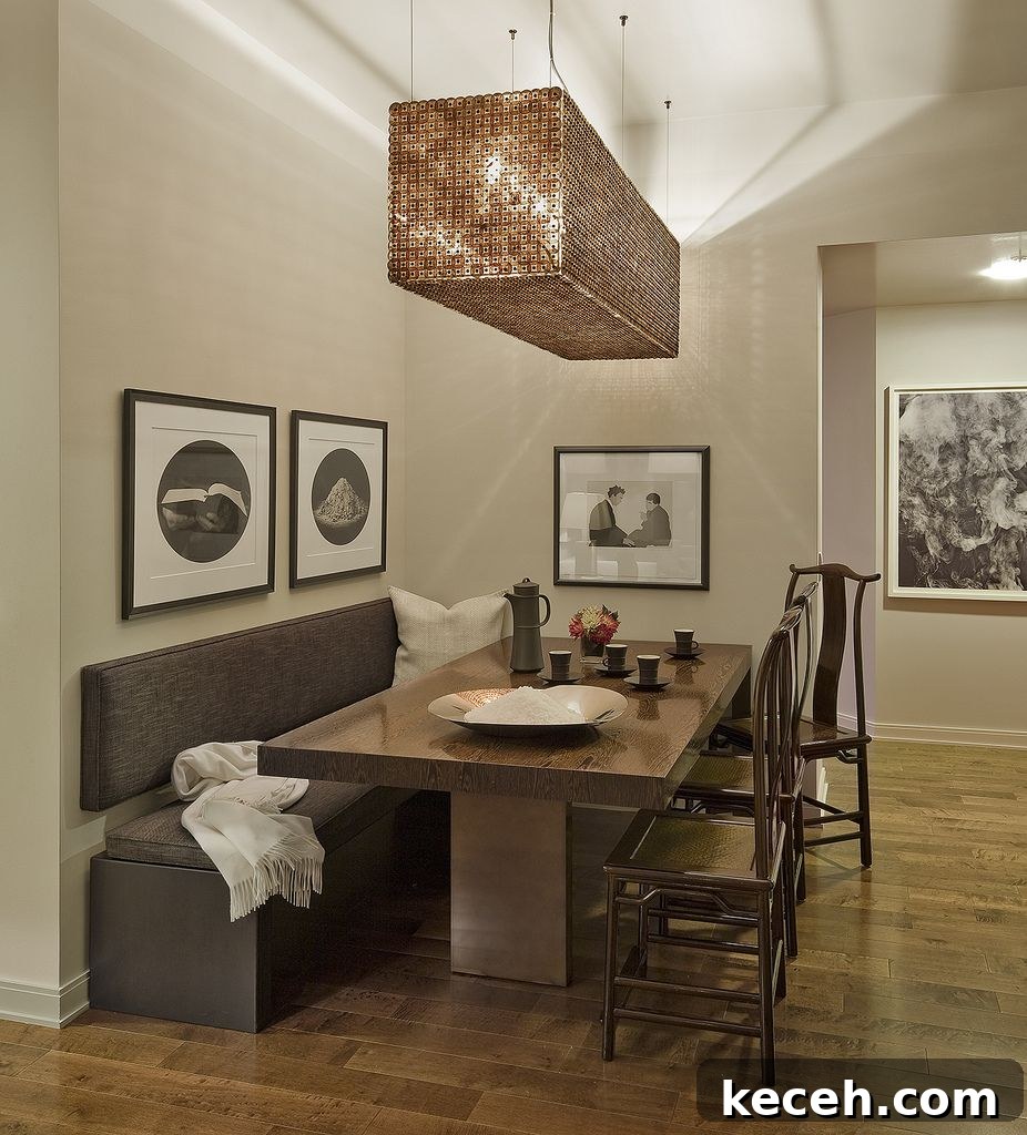 31 Mid-Century Dining Room Ideas to Redefine Your Space 4 Install An Adjoining Bench mid century modern dining room