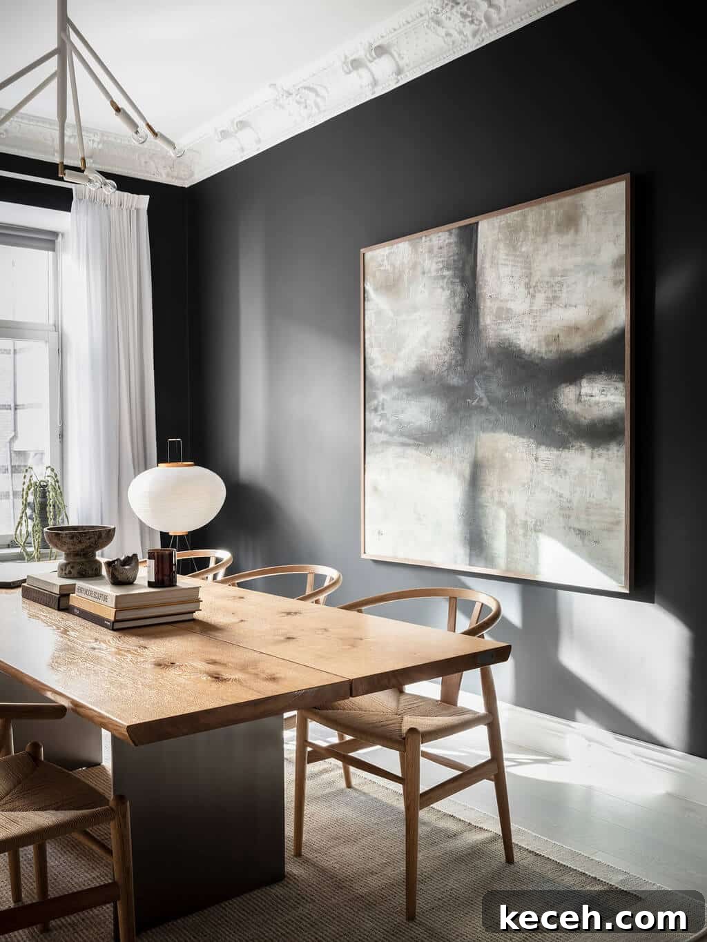 31 Mid-Century Dining Room Ideas to Redefine Your Space 7 Create Contrast With Black mid century modern dining room