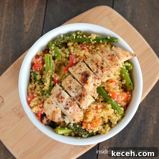 Roasted Red Pepper, Asparagus & Quinoa Salad Recipe 2 Roasted Red Pepper and Asparagus Quinoa
