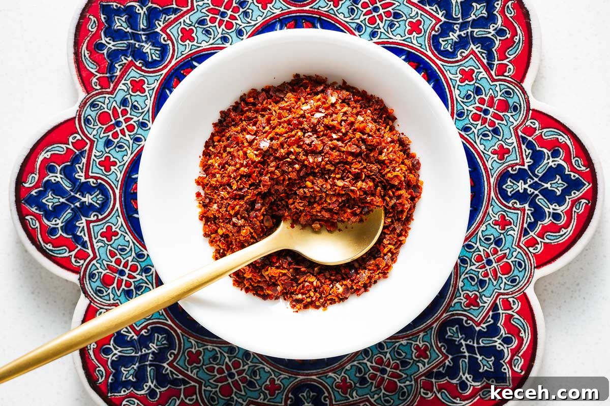 Top Substitutes for Aleppo Pepper: Flavorful Alternatives You Can Use 3 A close-up of the coarse texture of Aleppo pepper flakes.
