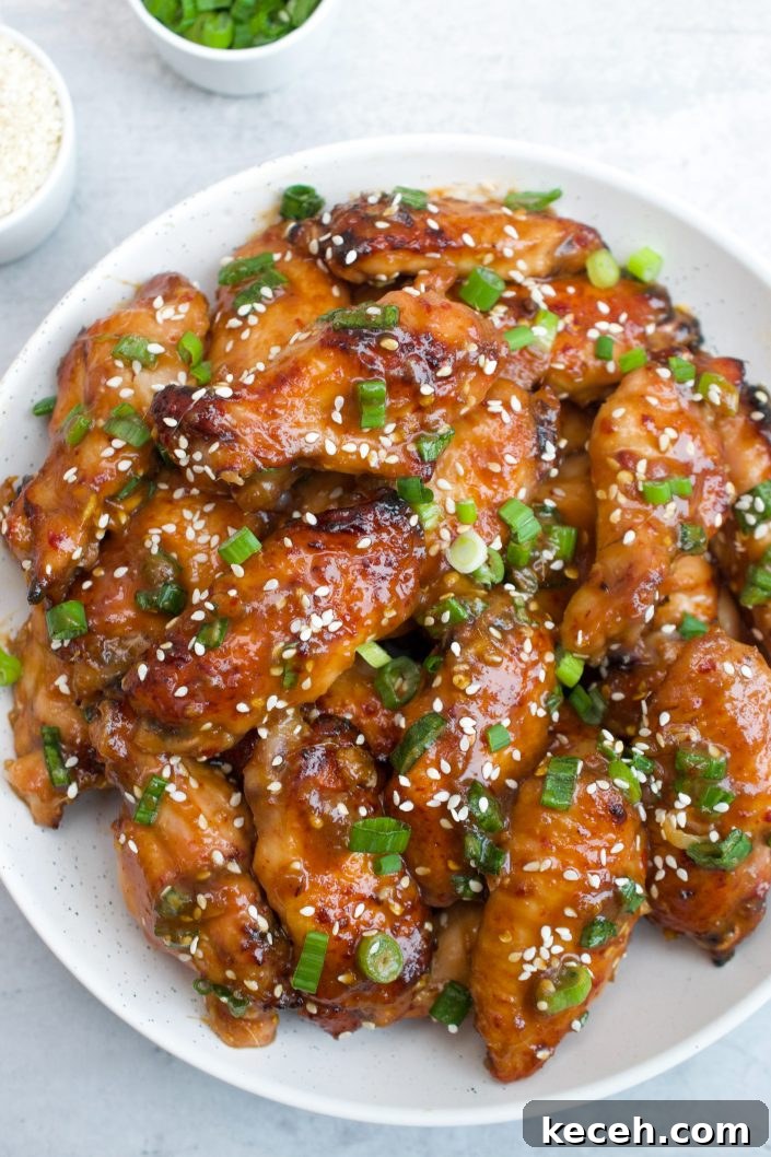 Sticky Asian-Style Chicken Wings with Sweet Soy Glaze 2 Sticky honey and ginger chicken wings