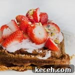 Paleo Diet Protein Waffle with Strawberry Topping Recipe