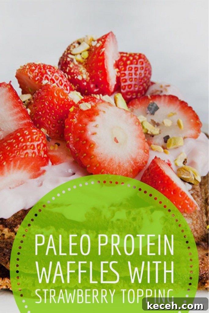 Paleo Protein Waffles with Strawberry Topping Recipe 3 Paleo Diet Protein Waffle with Strawberry Topping