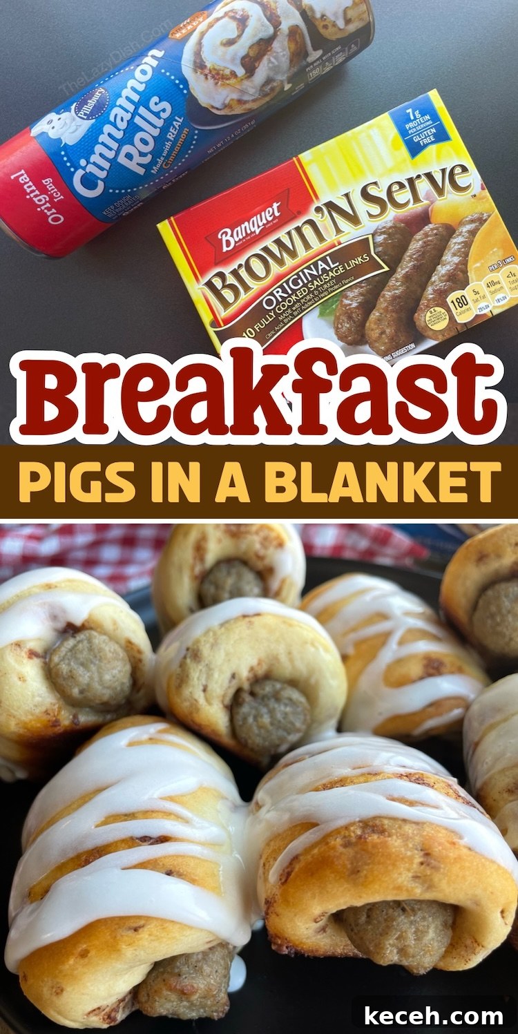If you're looking for fun and easy breakfast recipes to make, try these cinnamon roll pigs in a blanket! Just 2 ingredients and 5 minutes to prepare. The ultimate comfort food for a holiday breakfast, sleepovers, family gatherings, or anytime you want to impress your family with a delicious brunch. 