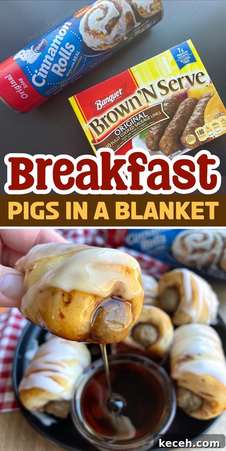 A tube of Pillsbury Cinnamon Rolls and frozen sausage links! That's all it takes to make this easy and yummy breakfast recipe. Great for brunch parties, holidays, and a fun Sunday at home with the kids. Super quick and easy to make with cheap ingredients. 
