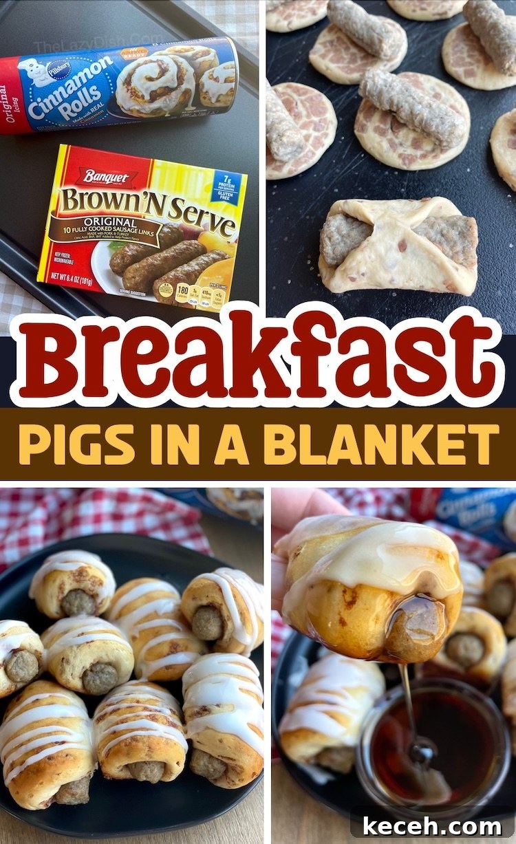 Easy step by step instructions on how to make the best breakfast ever! These cinnamon roll pigs in a blanket are simply awesome. Addicting comfort food served for a brunch party or holiday gathering. 