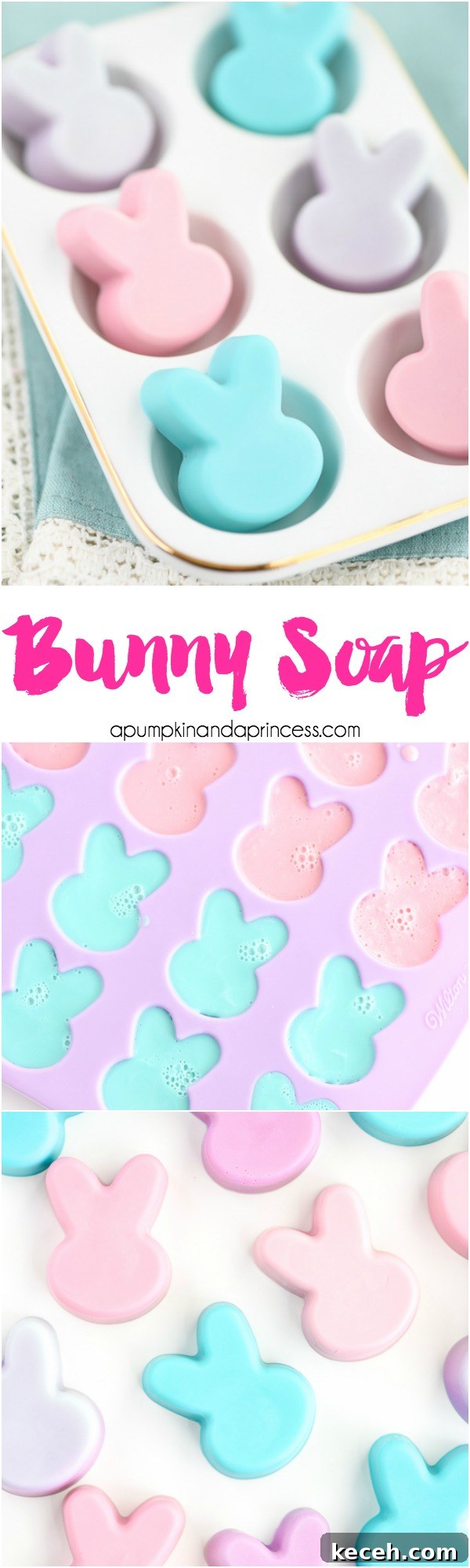 How to Make Cute Bunny-Shaped Soap at Home 11 DIY Bunny Soap - These handmade bunny shaped soaps made with orange essential oil make a great candy alternative for Easter baskets.