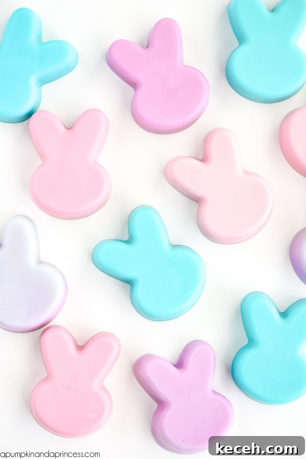 How to Make Cute Bunny-Shaped Soap at Home 5 DIY Bunny Soap - These handmade bunny shaped soaps made with orange essential oil make a great candy alternative for Easter baskets.
